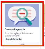Meta business suite - Custom Keywords
