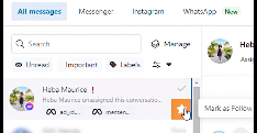 Meta business suite Follow